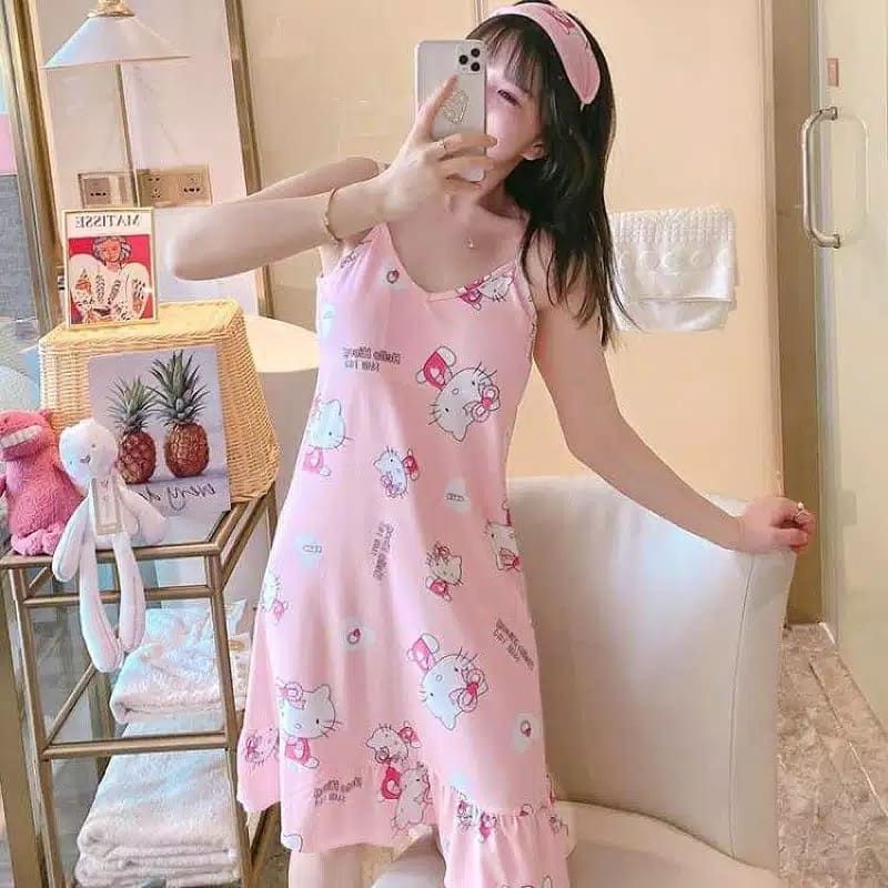 BUENO CREED - Daster Tidur Wanita Velona-HK Pink