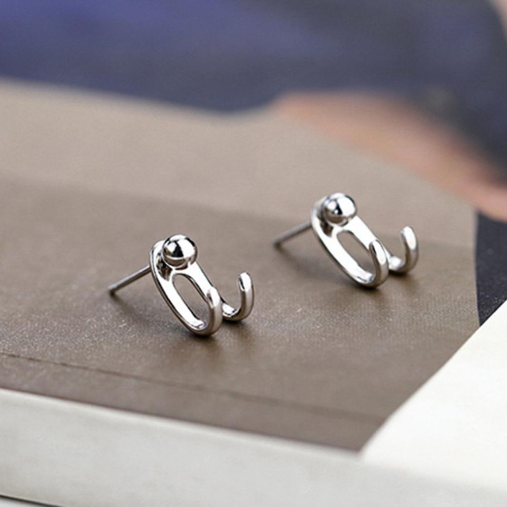 Timekey Anting Tusuk Gantung Wanita Bahan Sterling Silver 925 Gaya Simplepopuler Untuk Hadiah A5K4