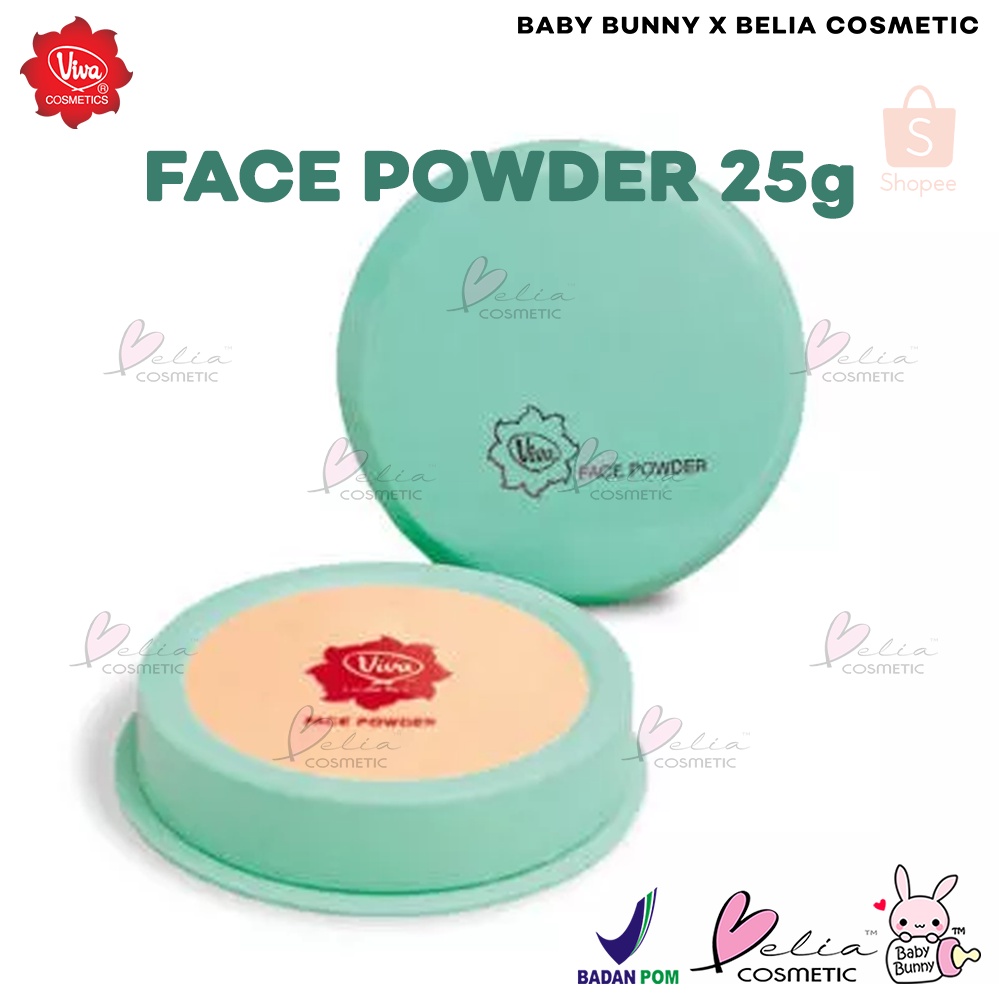 ❤ BELIA ❤ VIVA Face Powder Bedak Doos Hijau Tabur 25g