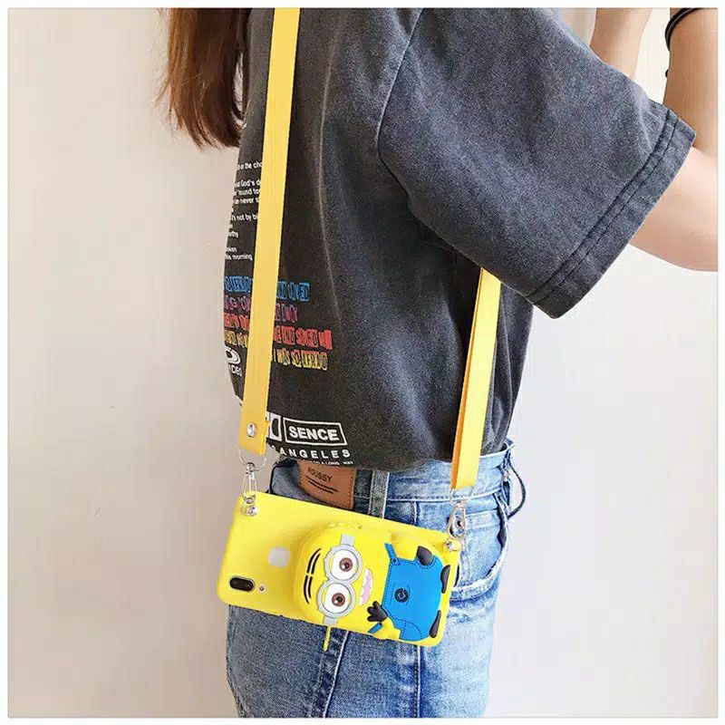 Minion bag case Tali selempang iphone oppo huawei xiaomi samsung