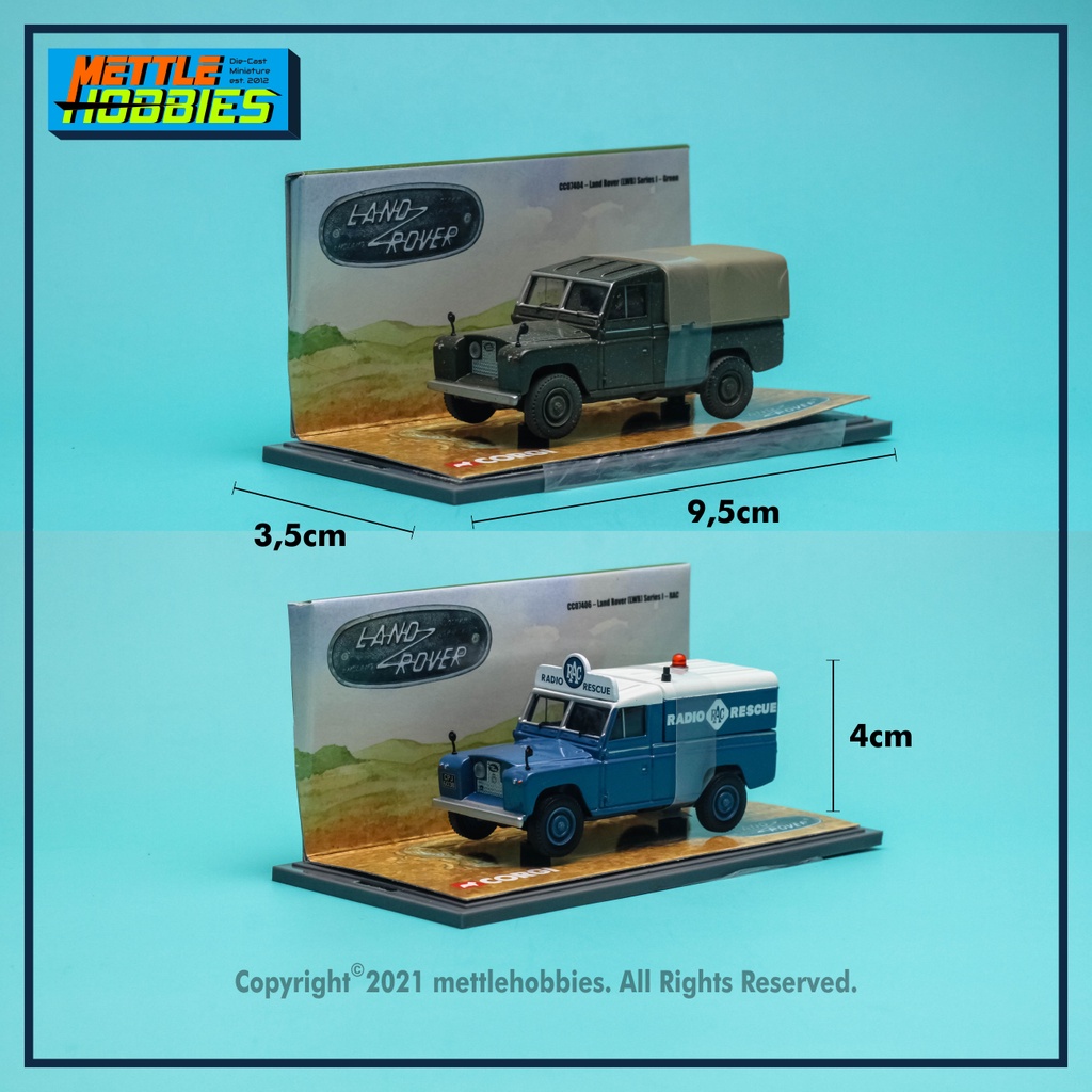 Corgi Land Rover Series 1 LWB Diecast Miniatur Replika Mobil 1:43