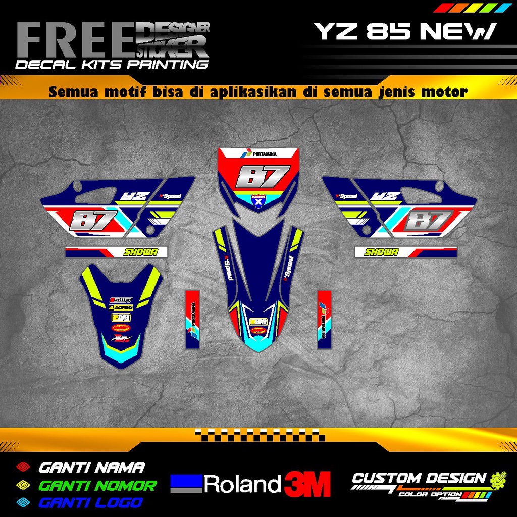 Decal Stiker Motor YZ 85 New dan OLD Custom