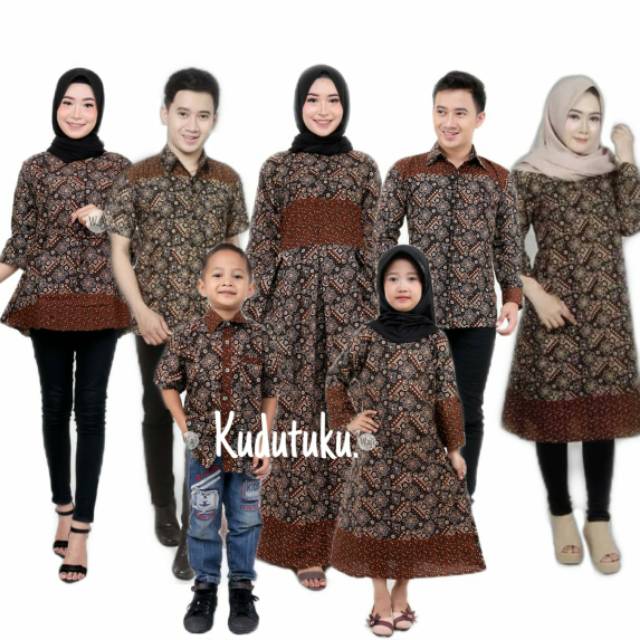 PALING KOMPLIT Couple  gamis sarimbit batik hem dan 