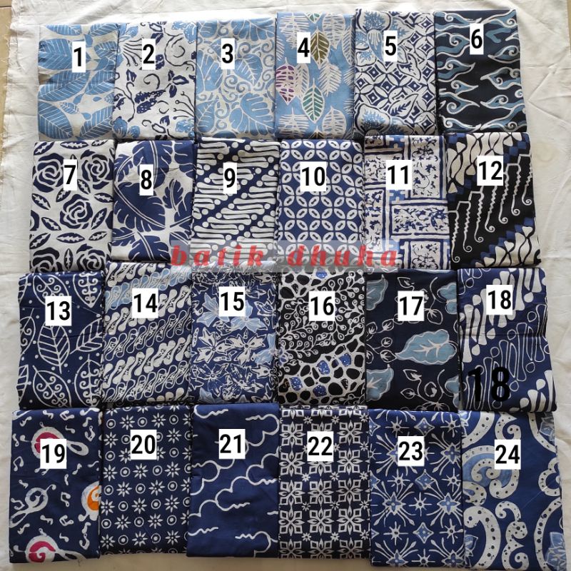 KAIN BATIK CAP GARUTAN WARNA NAVY BIRU DONGKER NAVI 2x1 meter