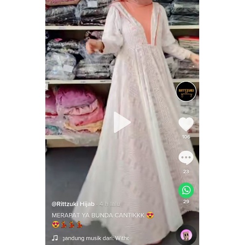 papermea ,gamis papermea, gamis brukat mewah, gamis ysv ,gamis brukat ysv