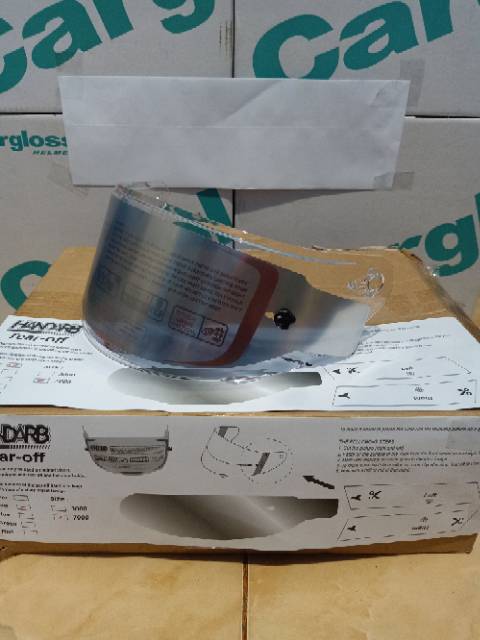 paket Kaca helm Flat visor + Tear off + tear off post NHK RX9 GM RacePro