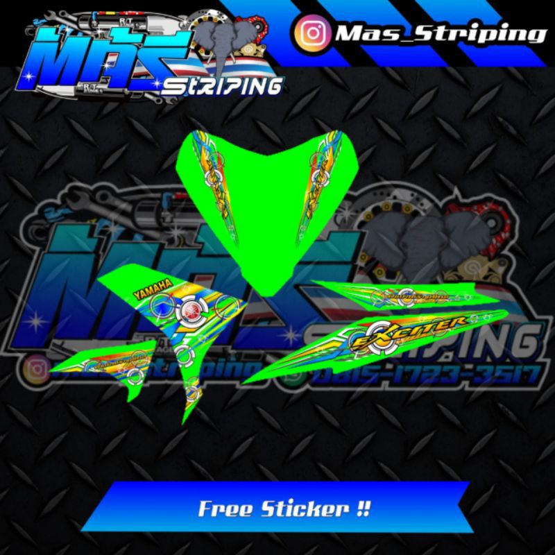 striping sticker Jupiter mx 135 exciter transfaran hologram