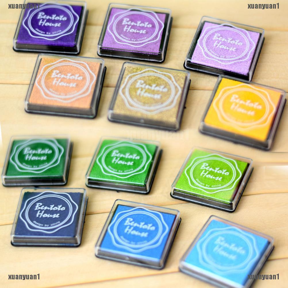 Xyid 20Pcs Bantalan Tinta Cap Karet Warna Warni DIY untuk Xyid 20Pcs Bantalan Tinta Cap Karet Warna Warni DIY untuk