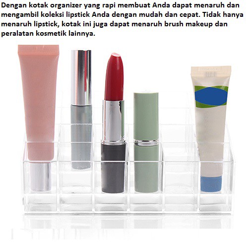 KOTAK ORGANIZER LIPSTICK RAK KOSMETIK LIPSTICK ACRYLIC