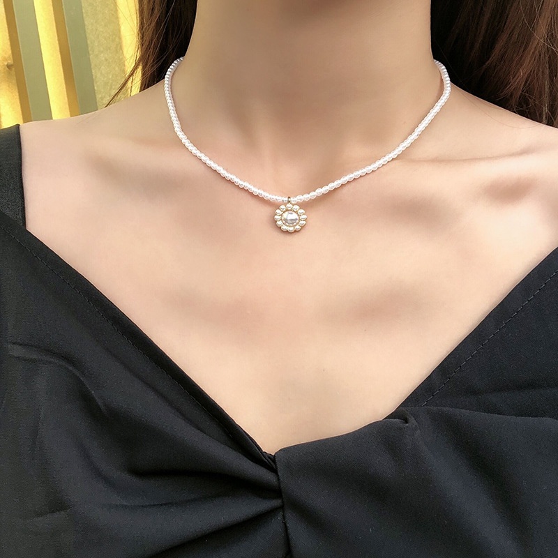 Korean Fashion Simple Pearl Ladies Clavicle Chain Necklace For Girlfriend The Best Factory Wholesale In Stock