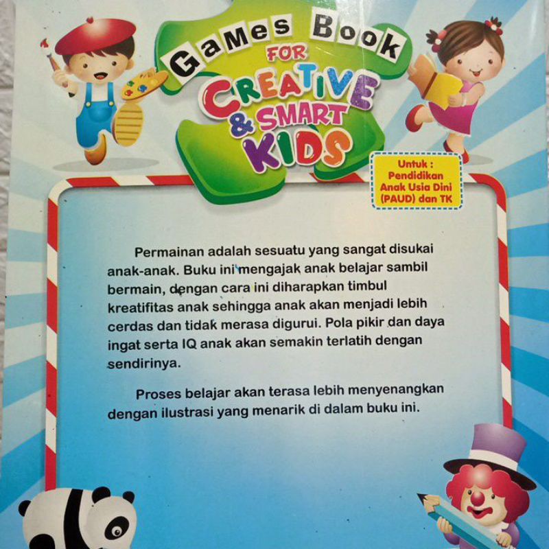 Buku Games Book For Creative &amp; Smart Kids Untuk Anak Paud/Tk