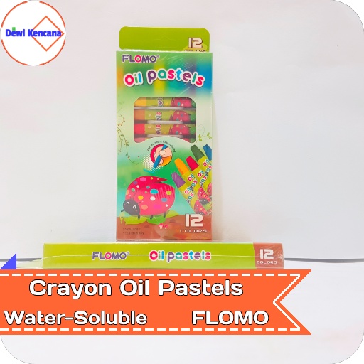 

Crayon Oil Pastels Water-Soluble FLOMO | Crayon isi 12 | Crayon gambar