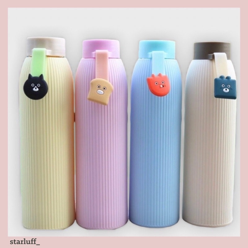 Botol Air Minum lucu-botol minum 500ml Kaca Dengan Tali Gantungan karet Botol Fashion 500ml