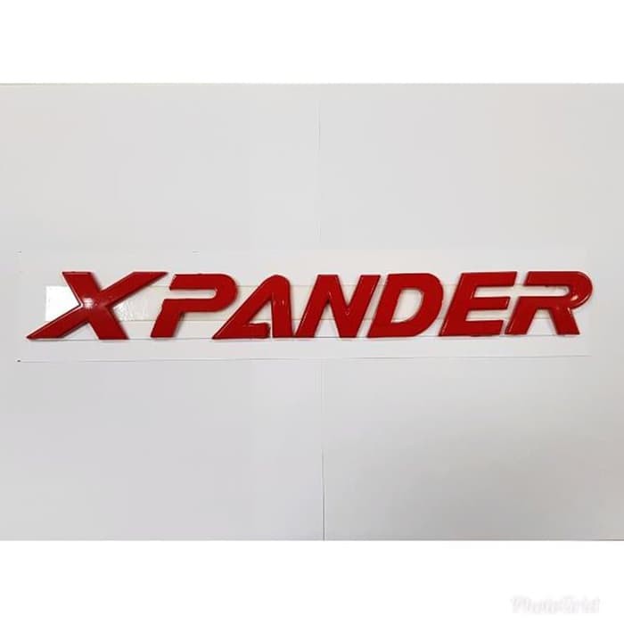 Emblem Xpander Kap Mesin warna Merah