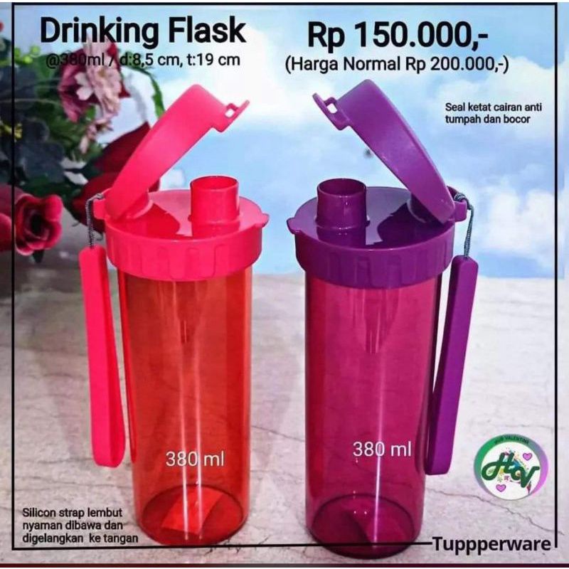 

Tuperware Drinking Flask 380ml Botol minum