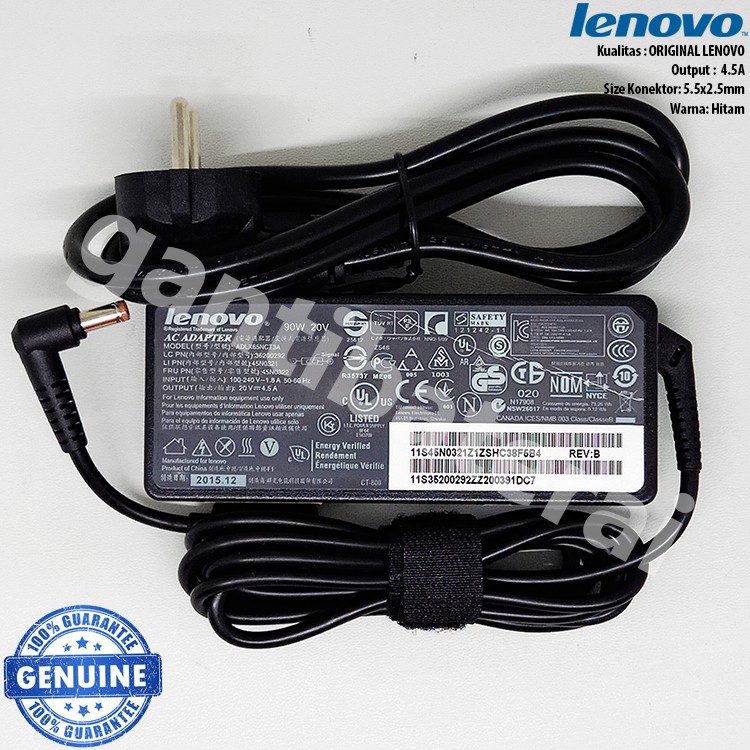 Adaptor Charger Lenovo B460 B470 G470 G475 G480 B475 G450 G460 G560 G575 4.5a 5.5x2.5mm