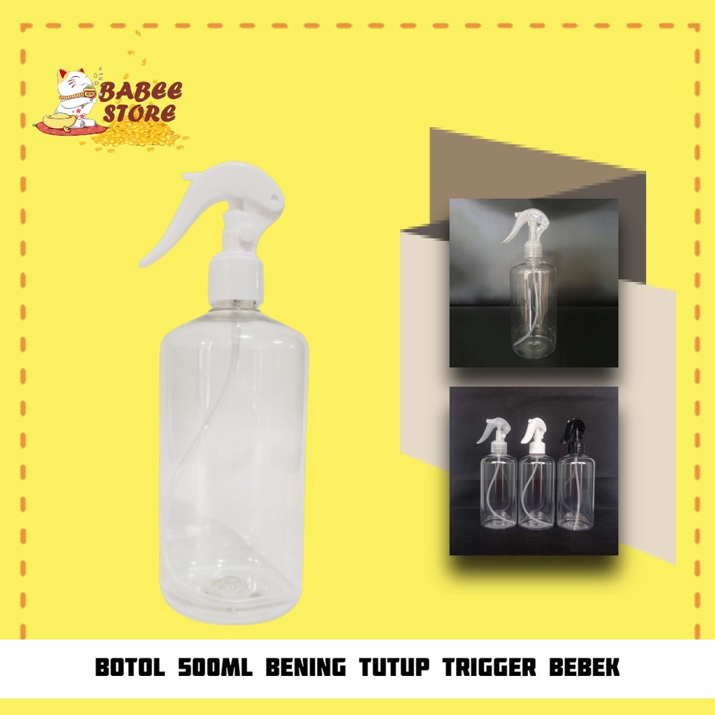 BABEE BOTOL PLASTIK 500ML TRIGGER BENING / BOTOL SPRAY 500 ML / BOTOL ISI ULANG [HARGA GROSIR]