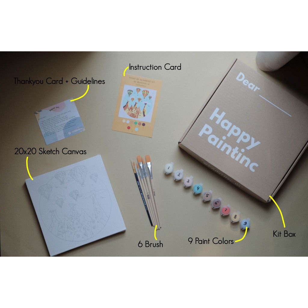 

RB Paint by Numbers Kit: Cappadocia Paint Inc. ID Painting Kit Paint by Number Hampers