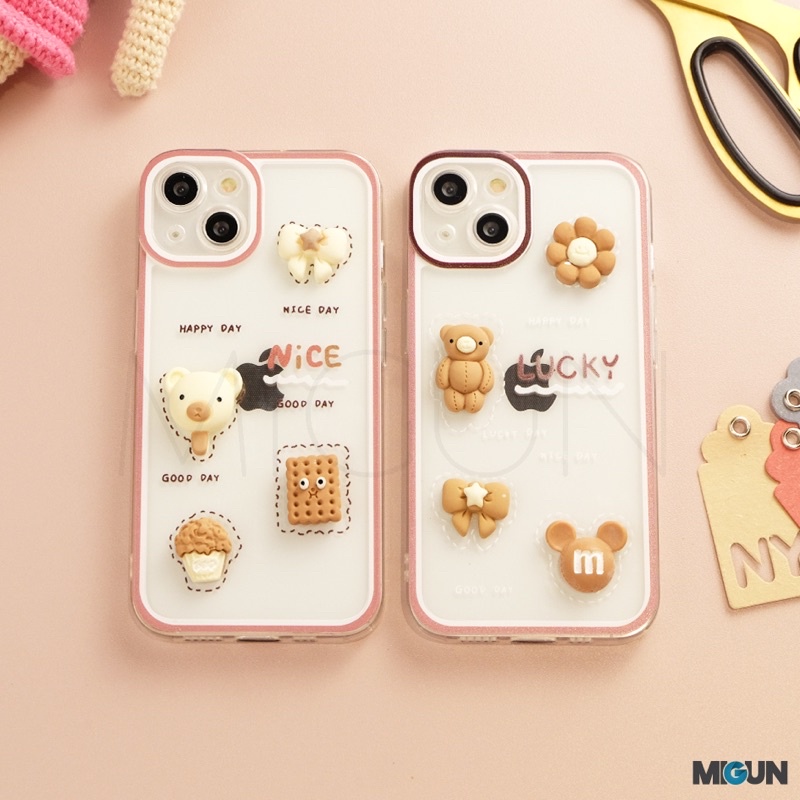 New! Cookie Bear - Softcase timbul lucu for IPhone 7 8 SE2020 7+ 8+ X XR XSMAX XS 11 11PRO 11PROMAX 12 13 MINI PRO PROMAX