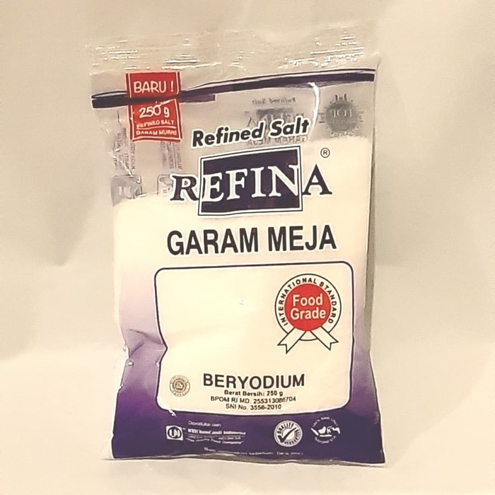 

Order Langsung REFINA garam dapur berYodium 250gr terbaik