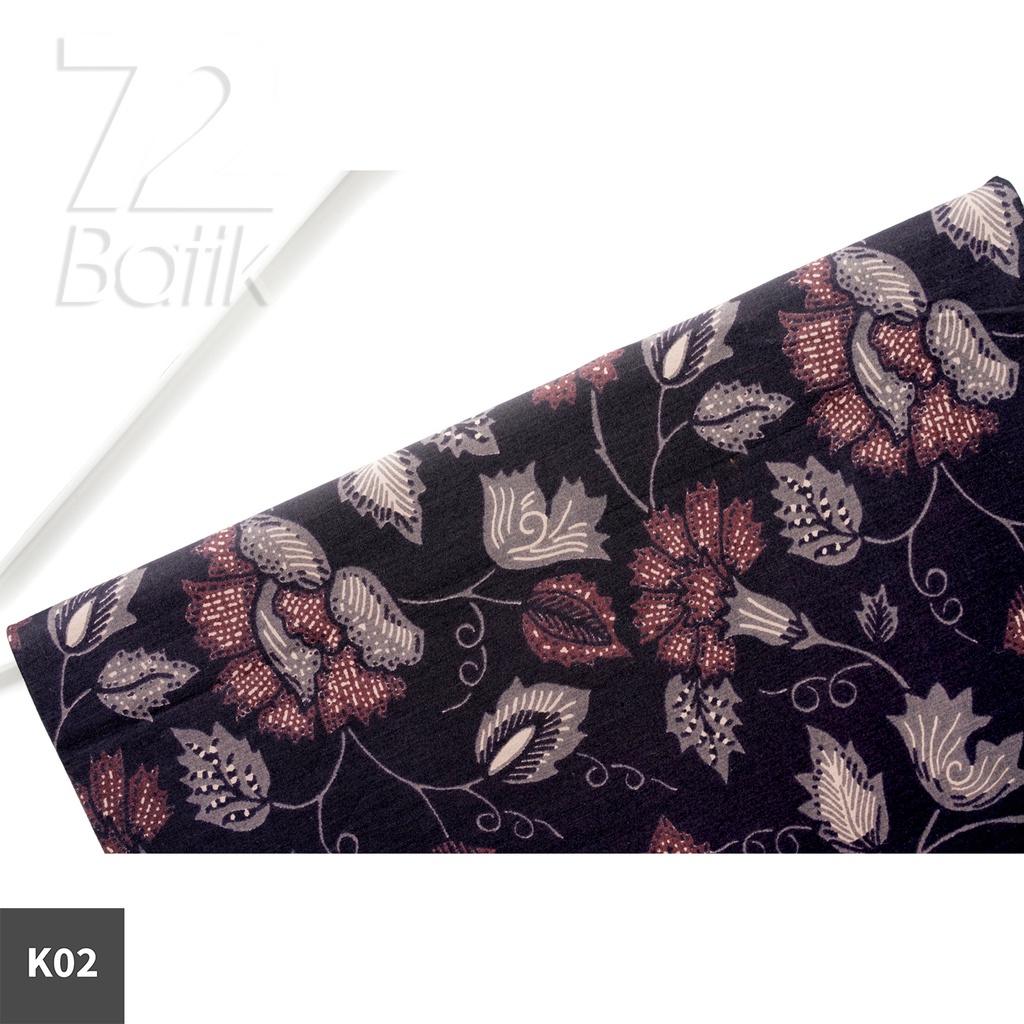 KAIN BATIK PREMIUM Bahan Katun Motif Kembang Taman Warna Abu Grey Gray 723582 Cap 72 Jarik Jarit Samping Kebat Panjang Batik Katun Modern Premium Bahan Seragam Batik Pernikahan Kantor Keluarga Murah Kamen Jadi Batik Bali Lembaran