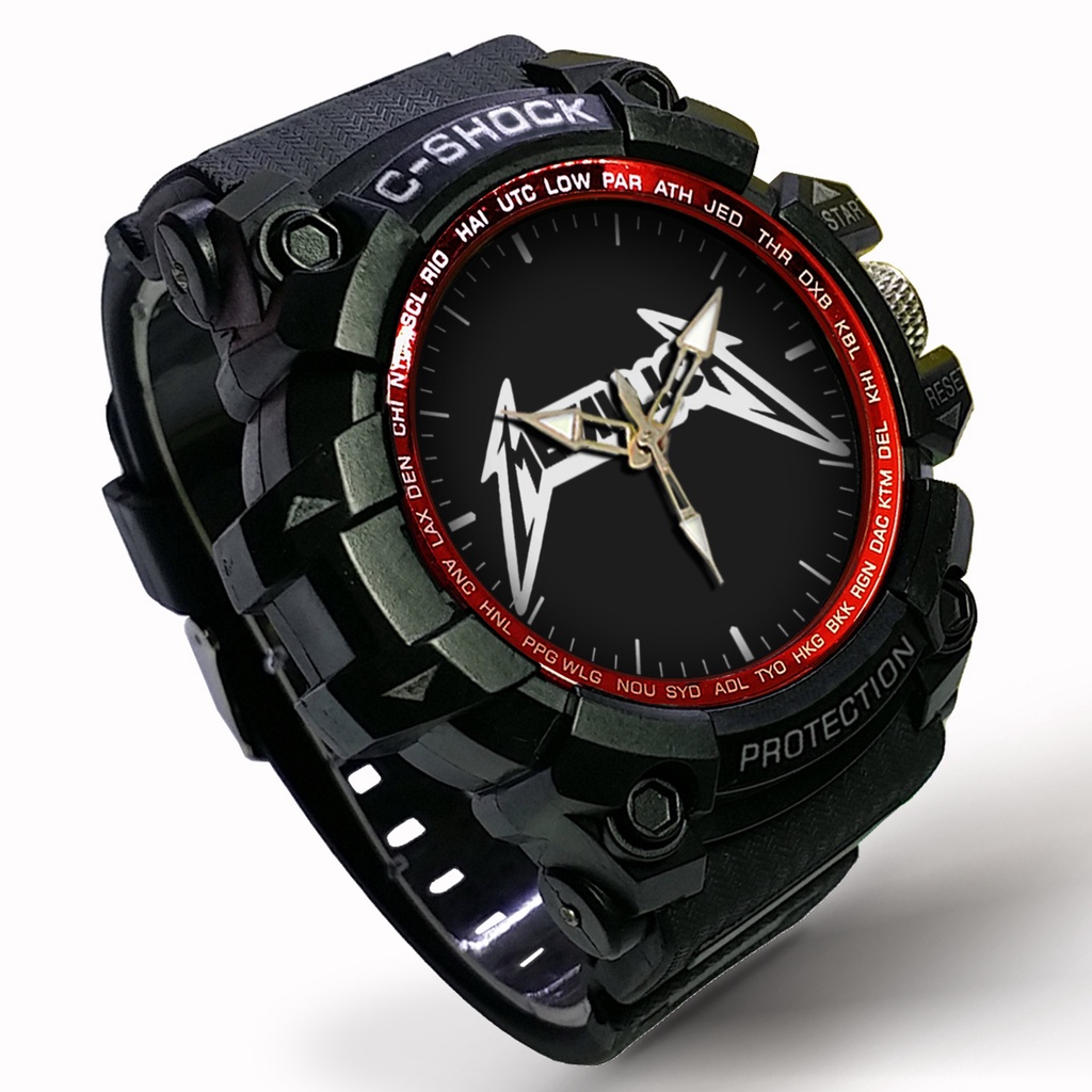 Jam Tangan Metallica Outdoor Anti Air #Hitam