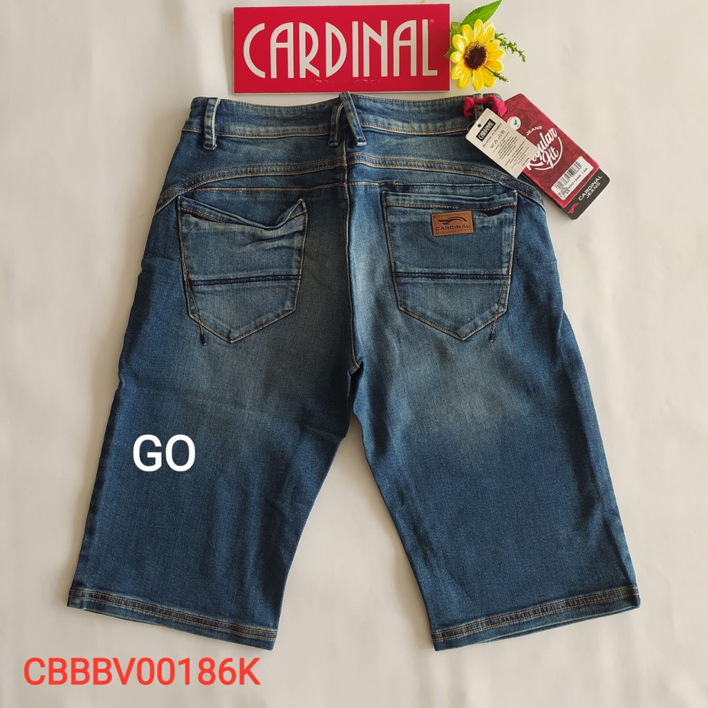 gof 27-28 CARDINAL CBBBV Celana Pendek Jeans Bermuda Casual Sobek Slimfit Reguler Fit Cowok Dewasa