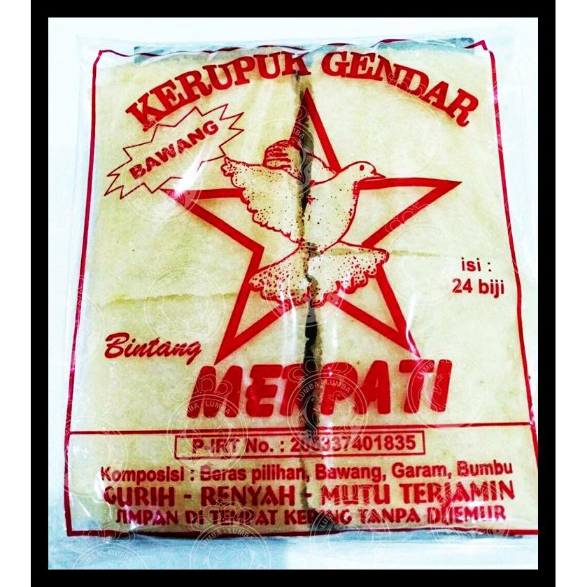 

Kerupuk Gendar Bawang Bintang Merpati /Puli /Karak /Krupuk /Beras Nasi Gratis Ongkir