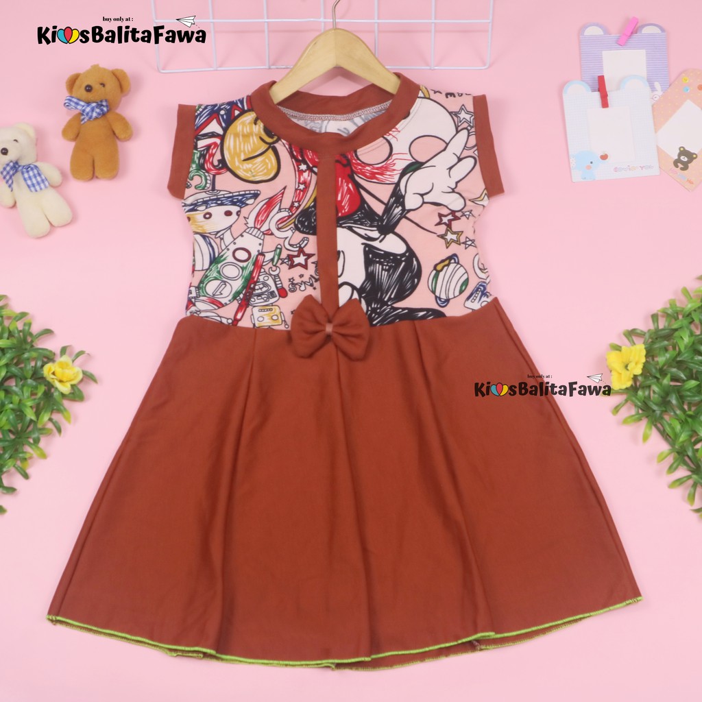 Dress Lala uk 5-6 Tahun / Dress Anak Perempuan Cewek Baju Dres Batik Murah Casual Pesta Yukensi Adem