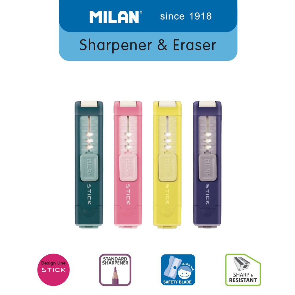 

Milan Rautan Serutan + Pengahapus Stik / Sharpener + Eraser Stick (1 Pcs) #47021