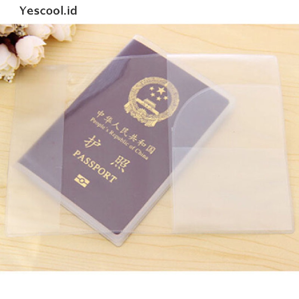 (Yescool) Cover Pelindung Paspor Transparan Untuk Travel