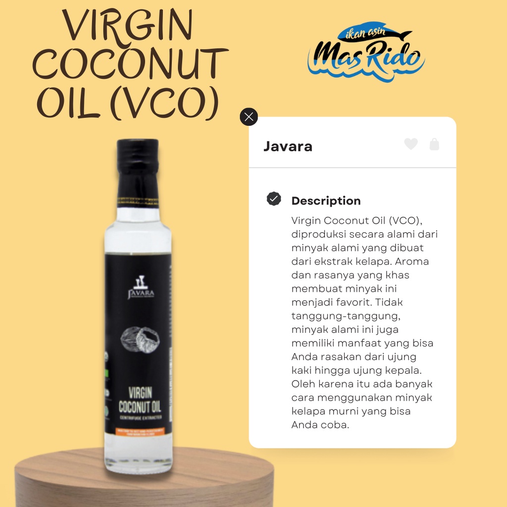 

Vco Virgin Coconut Oil Javara 250 Ml Glass Bottle Minyak Kelapa Murni