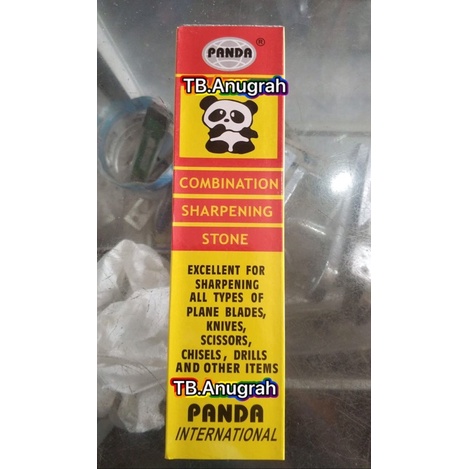 Batu asah pengasah asahan pisau gunting mata bor tajam MURAH BATU ASAH 2 sisi BATU ASAH PANDA