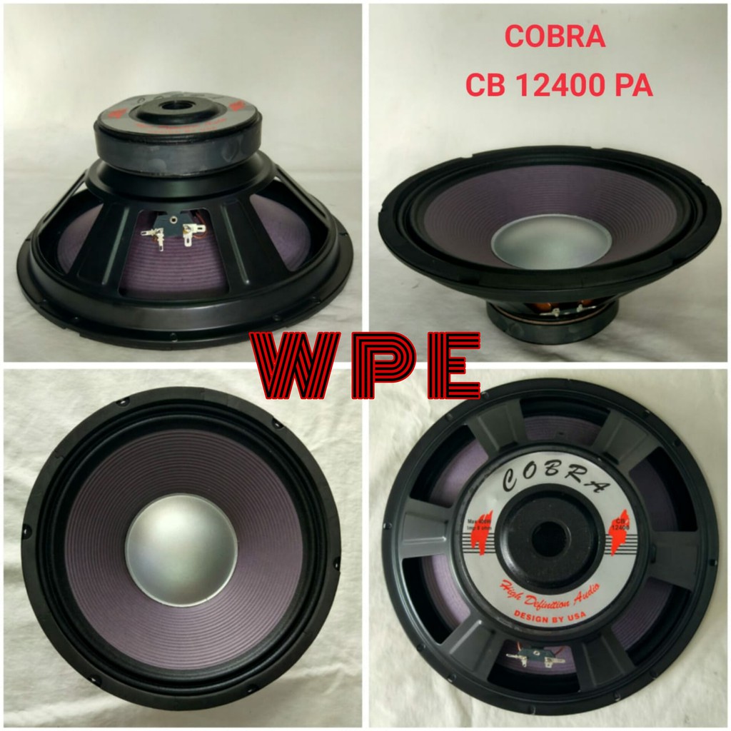 SPEAKER WOOFER 12 Inch FULL RANGE 400 Watt COBRA CB-12400 PA