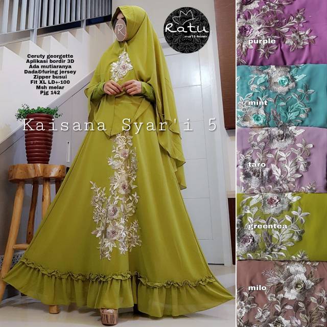 GAMIS SET HIJAB KAISANA SYARI5 RATU HIJAB SOLO