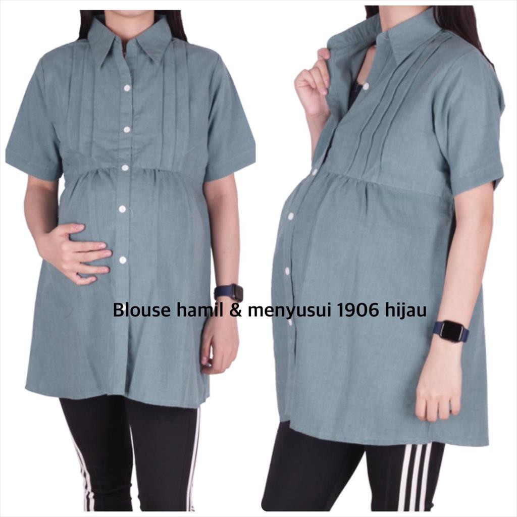 Baju hamil Blouse hamil atasan hamil menyusui formal murah 1906 menyusui dan baju hamil