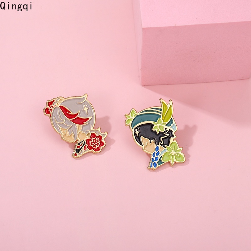 Bros Pin Enamel Desain Kartun Kaedehara Kazuha Untuk Hadiah Anak