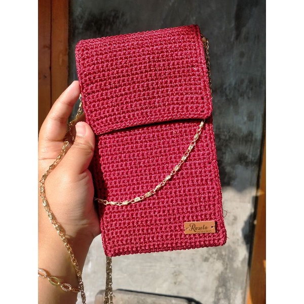 DOMPET HP VIRAL RAJUT MURAH