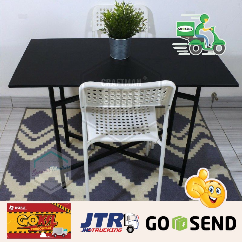 Meja Makan Meja Lipat Minimalis Simpel Ukuran 80x40 80x50 80x60 Spesialis Furniture