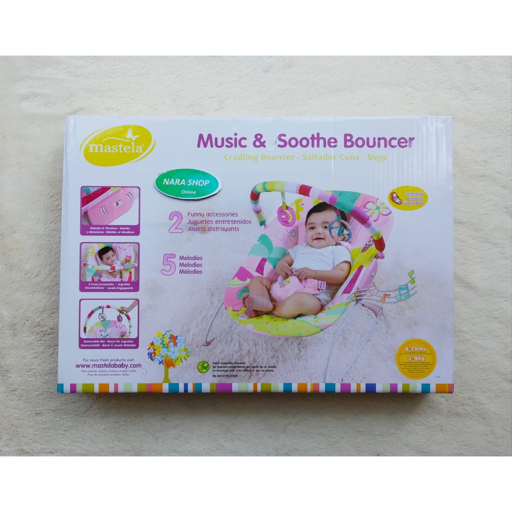 Bouncer Baby Mastela Soothing Vibration Mainan Bayi Kursi Anak | BOUNCER MASTELA 6706