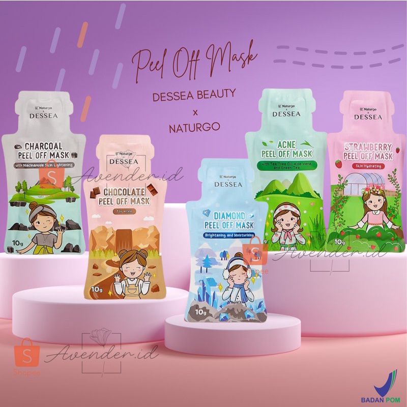 DESSEABEAUTY Masker Wajah Peel Off Mask Dessea / Masker Organik Kelupas Mask