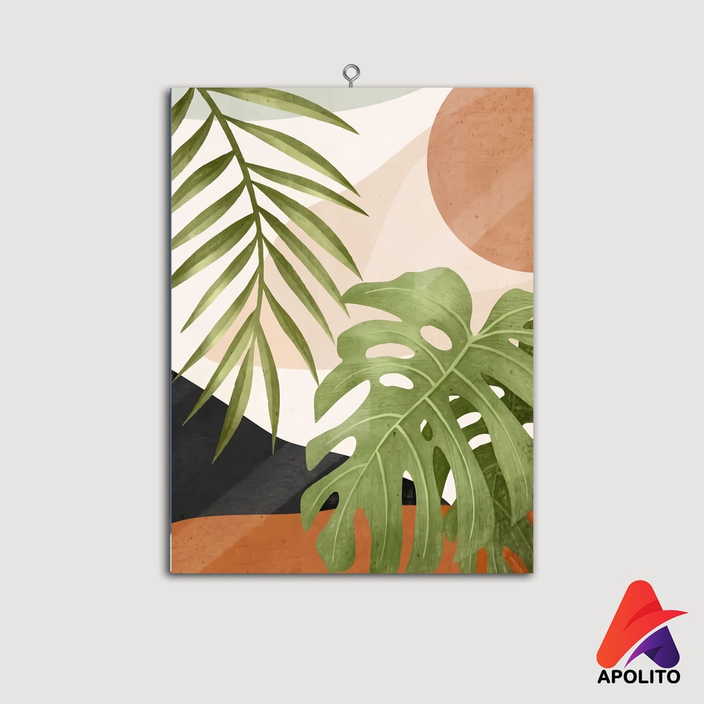 HIASAN DINDING BUNGA MONSTERA PAJANGAN APOLITO (15X20) WALL DECOR WALL DECOR HIASAN DINDING