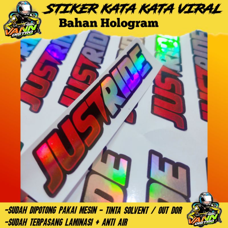 STIKER JUST RIDE