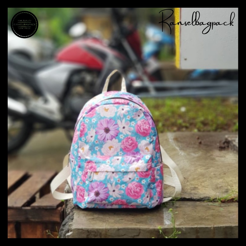 Tas Ransel Mini Backpack Punggung Bahu Model Fashion Korea Terbaru Murah Bagus Waterproof Sekolah Kuliah Kerja Traveling Remaja Dewasa Simple Casual Elegan Perempuan Wanita Cewek