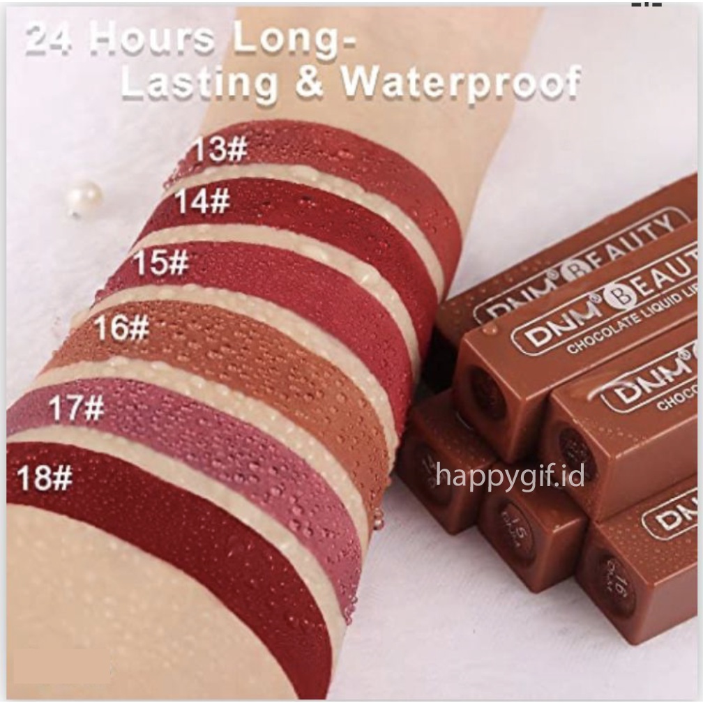 DNM Beauty Lipstik Coklat Matte Long Lasting 12 Jam Waterproof Make Up Kecantikan  Bibir LA125