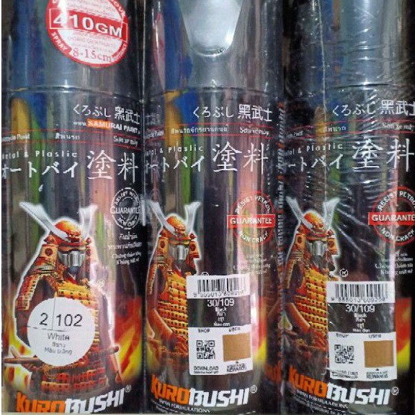 Pilok Pilox Samurai Paint Kurobushi 400ml (Black, Clear, Red, Blue, Green, Gold, Grey, Silver, dll)