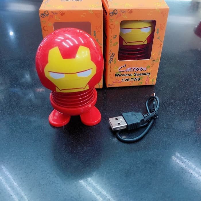 Speaker BLUETOOTH HERO Avenger Per Iron Man C26 TWS Wireless ACC Grosir