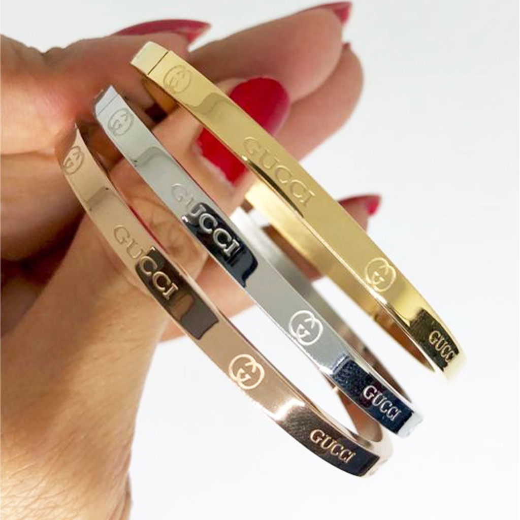 Gelang Titanium GNJ0070 - Gelang Gucci Anti Karat Selamanya Gelang Fashion Wanita Stainles Steel