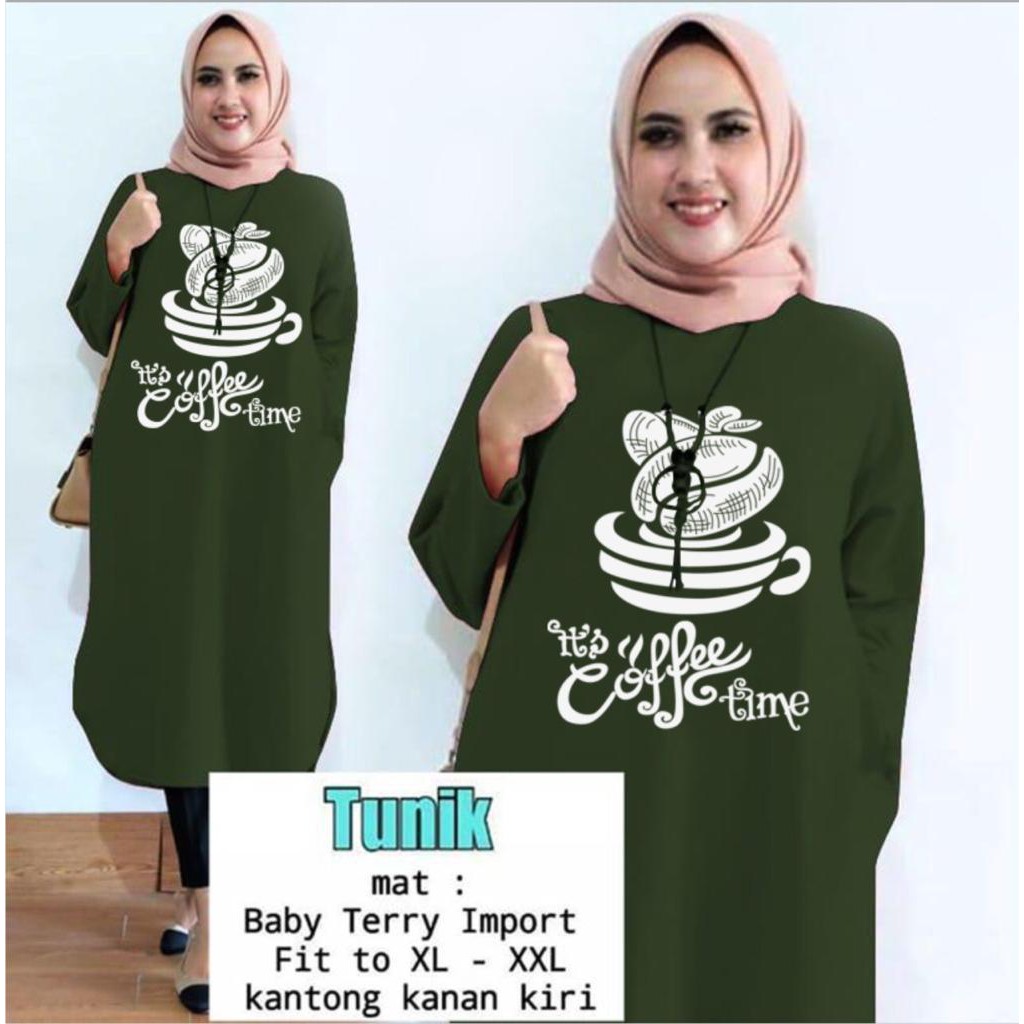 TUNIK COFFEE TIME / TUNIK KEKINIAN / TUNIK MAMACHI / TUNIK POLOS / TUNIK CEWEK / TUNIK MAMACHI