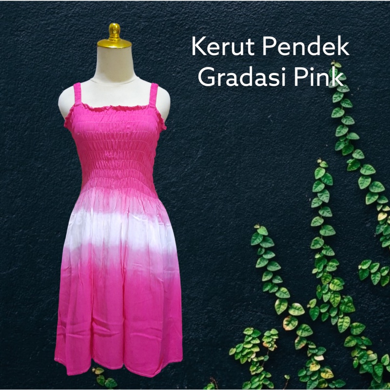 DRESS KERUT PENDEK WANITA KATUN RAYON